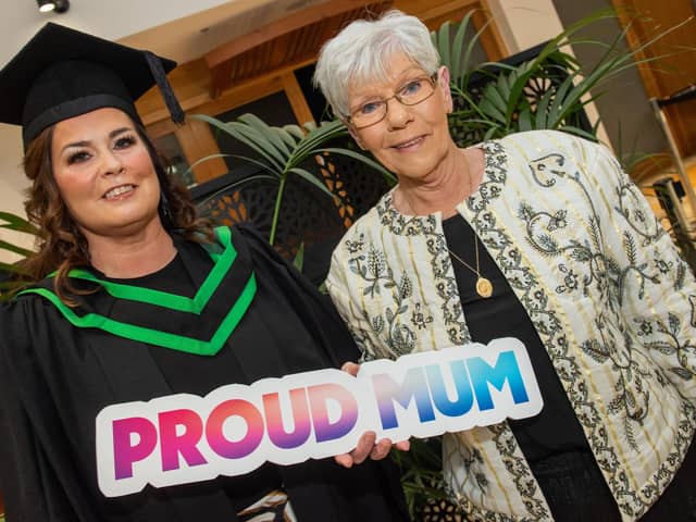 Mary Shiels pictured with her mum Mary Shiels at NWRC's Higher Education and Access Graduation ceremony at the Millennium Forum. (Pic Martin McKeown)