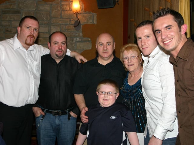 Bridie Coyle out with friends and family.