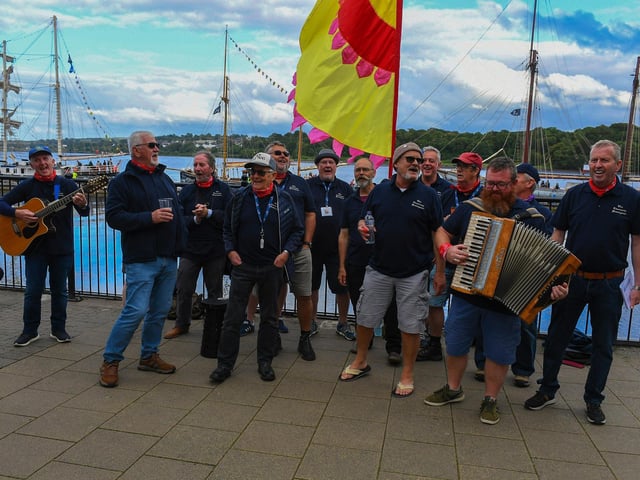 The Causeway Shantymen perform at the Foyle Maritime Festival. Photo: George Sweeney
