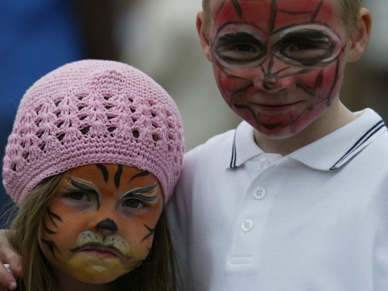 A colourful Georgia and Jordan Logue at the St. Anne's PS annual fete.