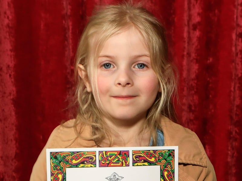 Tilly Campbell, highly commended in the original poetry P1/P2 at Feis Dhoire Cholmcille. (Photo - Tom Heaney, nwpresspics) : .