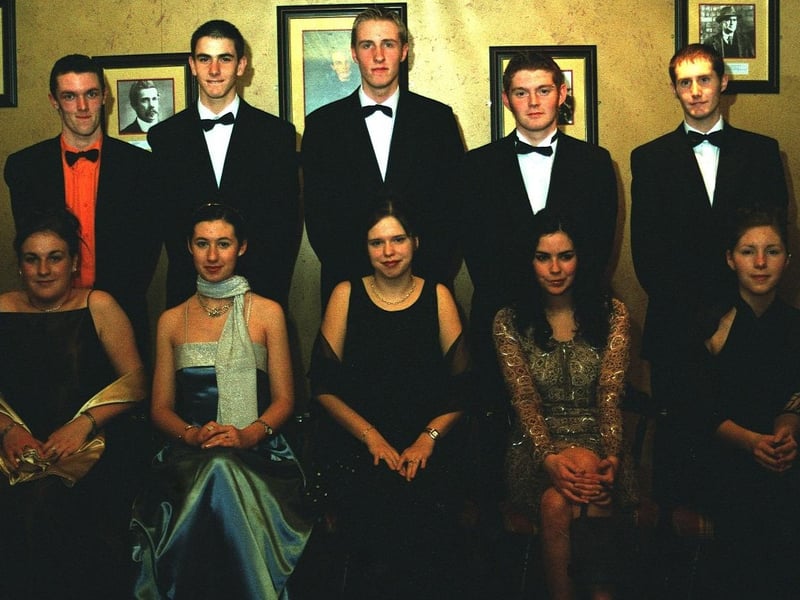 Seated from left, Antonette Devine, Audrey Begley, Elaine Doherty, Head Girl Foyle and Londonderry College, Kathleen McGuinness, and Karen McGuinness. Standing from left are, Frank Monaghan, Head Boy St Joseph's, Darren McDaid, William Lynne, Head Boy Foyle and Londonderry College, Matt Grant, Gregory Roberts.(8/12/PG2)