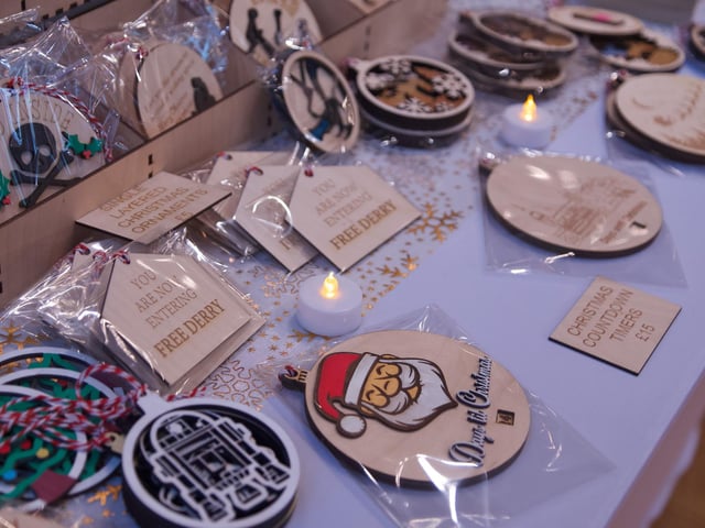 One of the stalls at the Christmas Guildhall Craft Fair at the weekend.