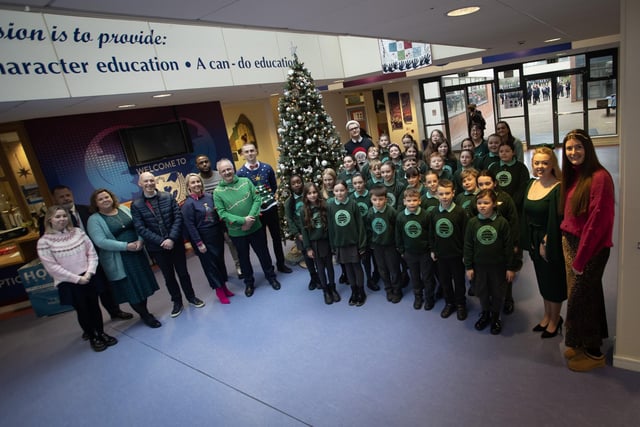 The Choir of Oakgrove Integrated Primary School pictured before Thursday's Joint Christmas Carol Service with Oakgrove College. (Photos: Jim McCafferty Photography)