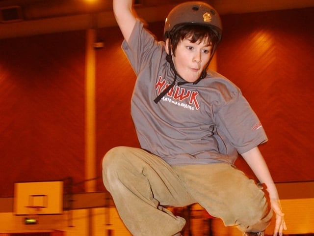 Skateboarders in Derry back in 2004.