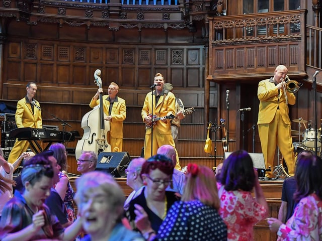 The Jive Aces perform in the Guildhall. Photo: George Sweeney