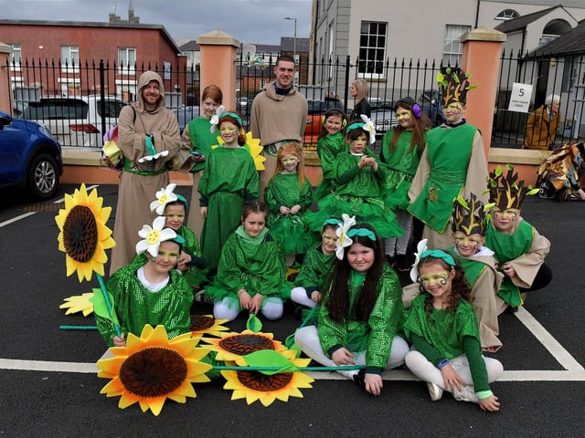 St Mary’s Youth Club took part in Derry St Patrick’s Day parade on Friday afternoon. Photo: George Sweeney. DER2311GS – 52