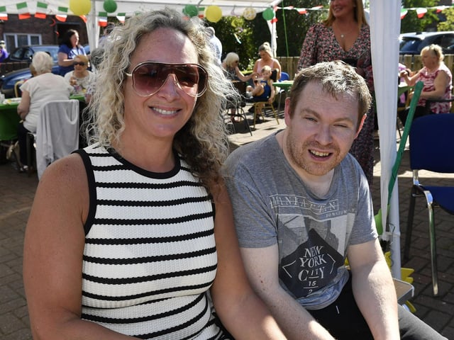 Ursula Stewart and Christopher Leighton were at the Annual Farland Way Hazelbank Big Lunch. Photo: George Sweeney