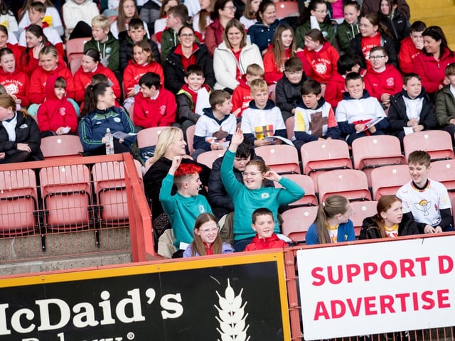 Participants at the Derry Diocese Fan The Flame annual Mass 2025 in Celtic Park.