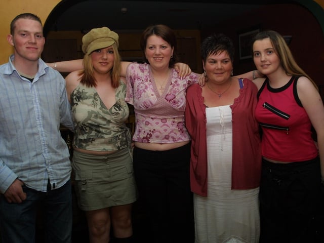 Celebrating Sabrina Duffy's 21st birthday party at Campbell's Bar in 2003.