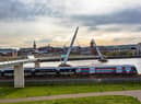 The Belfast rail service leaving Derry.
