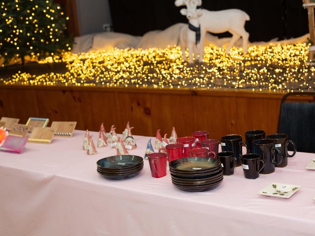 The community centre table.