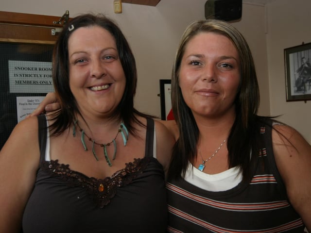 Lisa Colby out for a few drinks with friends and family.