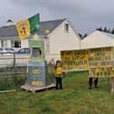 These children are showing their support for the Donegal team ahead of the final. Picture: Anne McLaughlin.