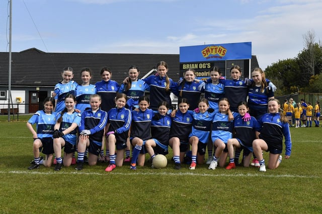 Hollybush PS who won the Steelstown Cup at Pairc Bhrid to qualify for the forthcoming Tower Cup finals in Celtic Park. Photo: George Sweeney