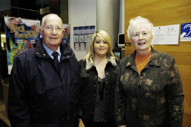 Robert, Suzanne and Elsa Ferris pictured at the Millennium Forum.