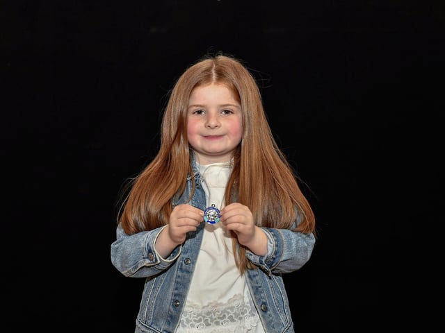 Robyn Long achieved second place P2 Children’s Verse at Feis Dhoire Cholmcille. Photo: George Sweeney