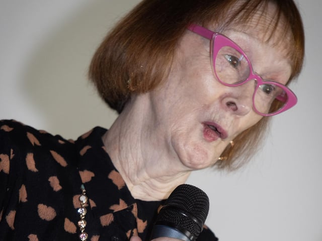 Panellist Maeve Gallagher recalling growing up in the Brandywell, during Tuesday's event.