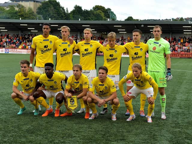 KuPs dangerman Urho Nissilä, pictured bottom right, ahead of last week's game at Brandywell has left the Finnish club. Photo: George Sweeney. DER2330GS -
