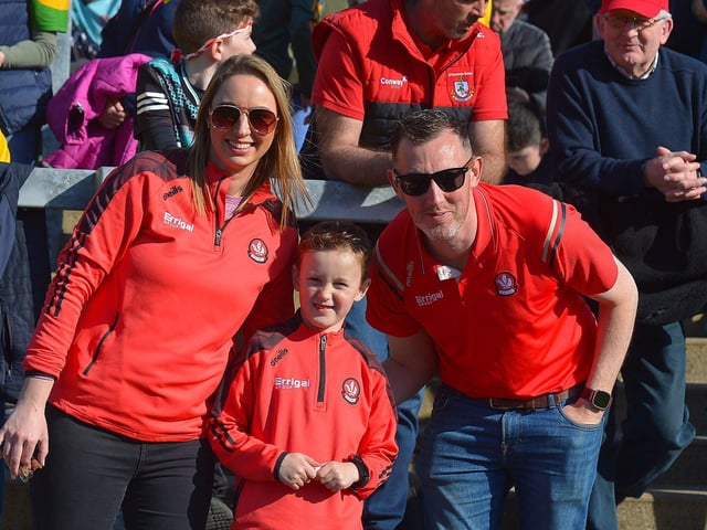 Fans in Celtic Park for Derry’s encounter with Donegal. Photo: George Sweeney