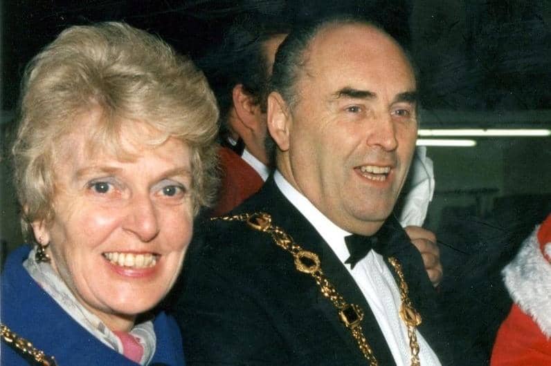 The late Carita Kerr with her husband John during his mayoralty in 1995/96.