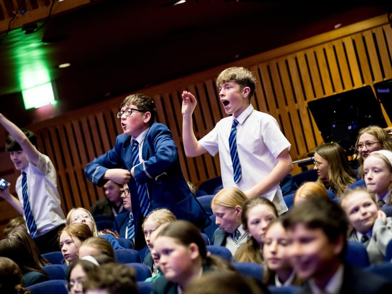 Some of the excited crowd at Loughs Agency’s Water Warriors event