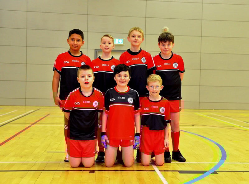Holy Family Primary School competed in the Derry City Boys Indoor Football Championships played in the Foyle Arena. Photo: George Sweeney. DER2306GS 13