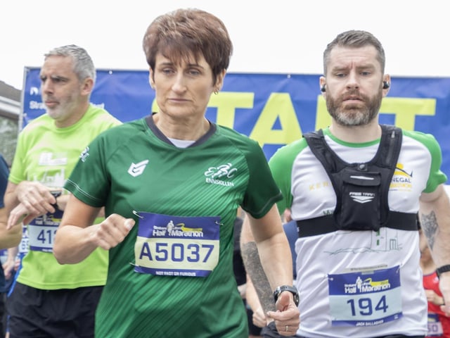 Concentration at the Half Marathon. (Photo: North West Newspix)