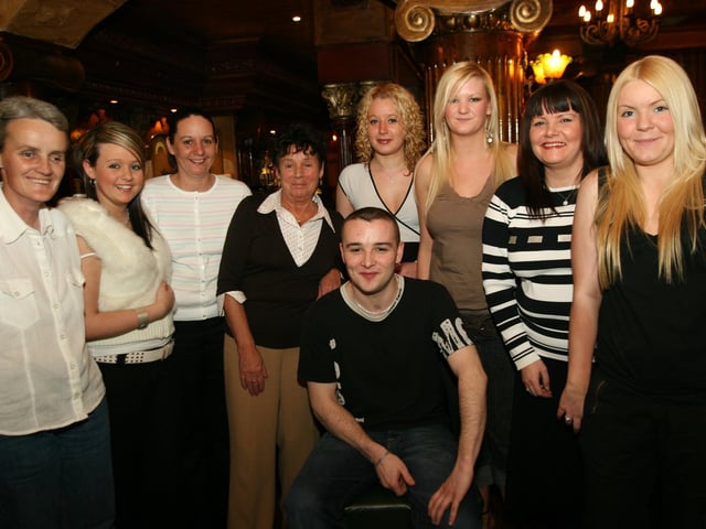 Out partying with friends and family at the pub.