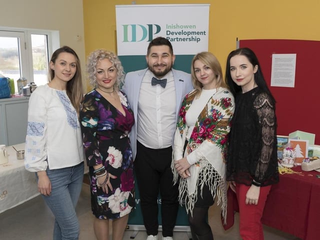 Hosts Olga Antonovych and Oleksandr [Sasha] Klymenko with IDP Ukrainian Support Workers Olena Dzhos, Olha Kyslivk and Alina Edel.