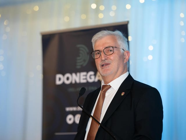 John McLaughlin, CE Donegal County Council at the Tip O'Neill irish Diaspora Awards 2024 in Inishowen Gateway Hotel on Friday last. Photo Clive Wasson