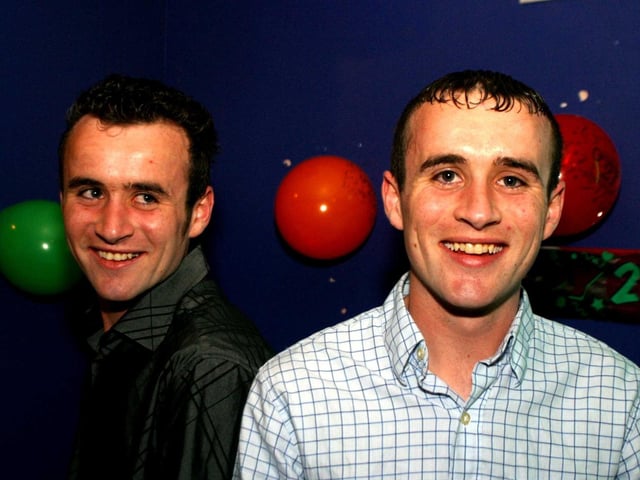 Parties and celebrations in July 2004: Marty & Liam Loughrey.
