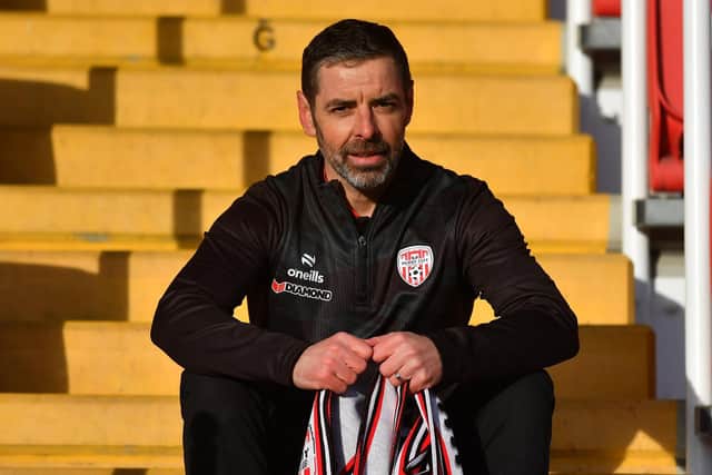 Derry City’s Tiernan Lynch at the Brandywell. Photograph: George Sweeney.