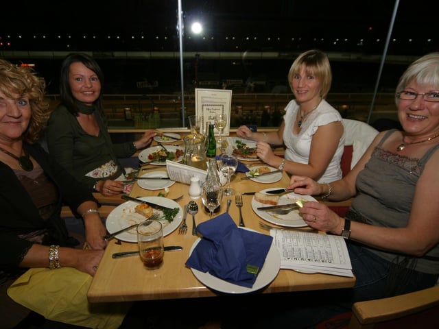 Derry and Donegal people enjoying a night at Lifford races in October 2005.