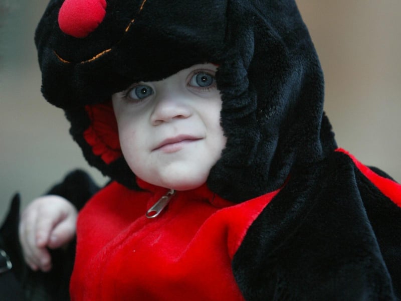 Ladybird Caleb Sandy at the Halloween party. (0311JB04):20 YEARS ON: Halloween celebrations in Derry in 2003