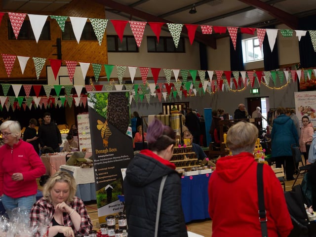 A busy craft fair.