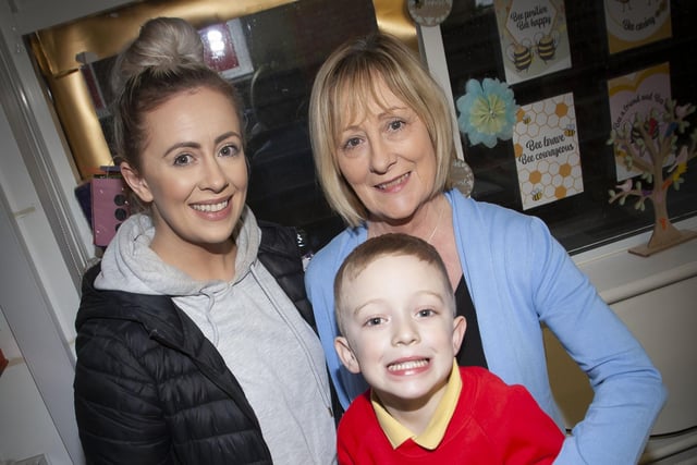 Michael, mum and grandmother Donna pictured on Wednesday.