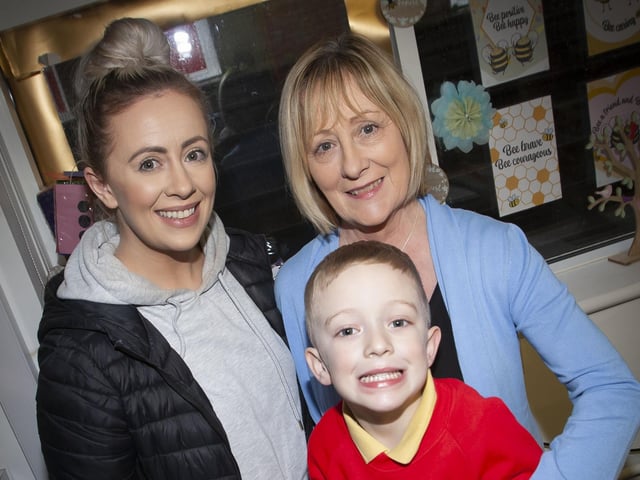 Michael, mum and grandmother Donna pictured on Wednesday.