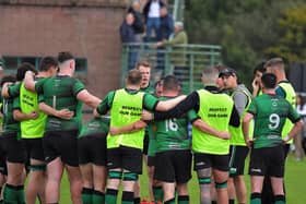 City of Derry head coach Richard McCarter speaks to his players during a recent game at Judges Road. Photo: George Sweeney