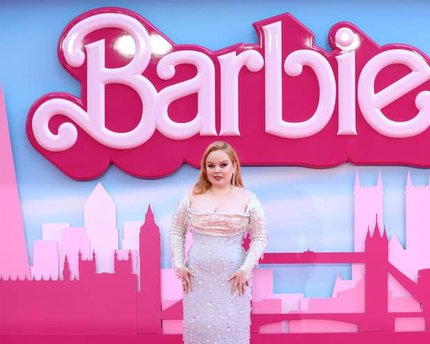 LONDON, ENGLAND - JULY 12: Nicola Coughlan attends The European Premiere Of "Barbie" at Cineworld Leicester Square on July 12, 2023 in London, England. (Photo by Lia Toby/Getty Images for Warner Bros. )