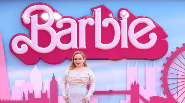 LONDON, ENGLAND - JULY 12: Nicola Coughlan attends The European Premiere Of "Barbie" at Cineworld Leicester Square on July 12, 2023 in London, England. (Photo by Lia Toby/Getty Images for Warner Bros. )