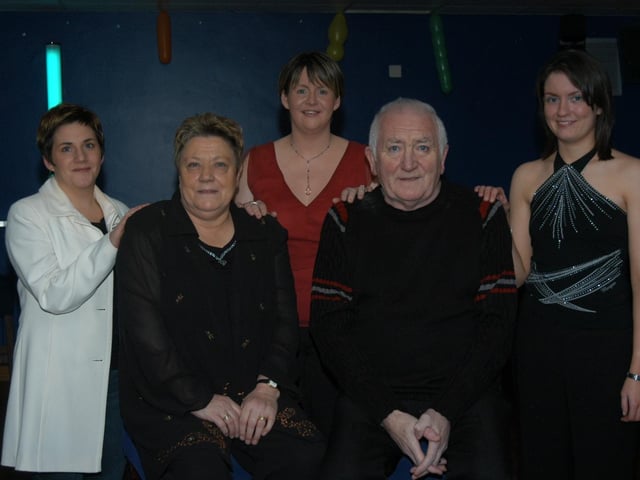 Parties and celebrations in February 2005: Betty & Johnny McDaid anniversary.