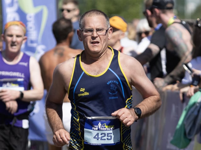 Declan Kilpatrick [Melvin WJR] sets off on Sunday's Strabane Lifford Half Marathon.