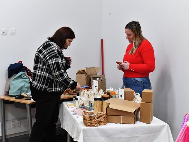 Lots of gifts were on sale at the Gasyard Christmas Craft Fair on Saturday afternoon. Photo: George Sweeney