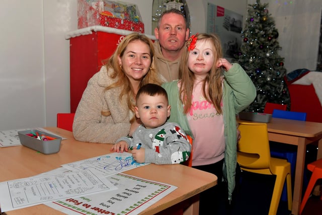 Kirsti, Conan, Kieran and Zara attended the Christmas Wonderland at Destined, organised by the Western Trust Children’s Disability Team and the Destined Team. Photo: George Sweeney