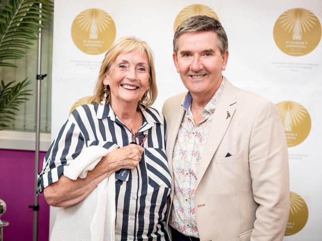 Daniel O'Donnell, pictured with a guest at the event in St. Mary's College. Picture: Stephen Latimer.