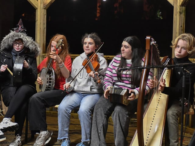 Folk musicians at the Cathedral Quarter. Photo: George Sweeney