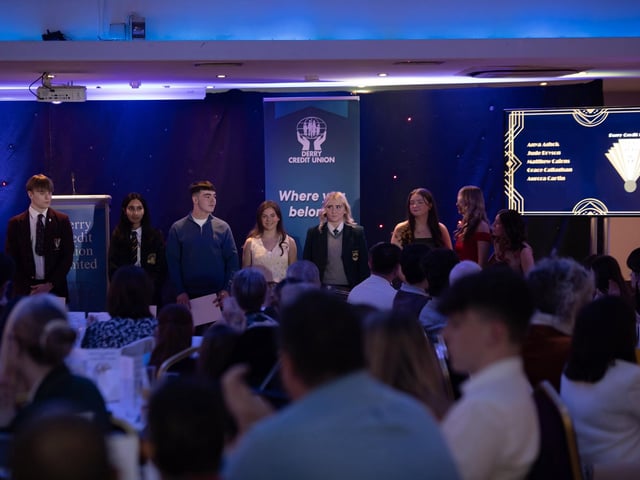 Nominees awaiting the announcement of the winner at the annual prestigious Derry Credit Union's Young People's Awards 2025 at the Watefoot Hotel on Monday evening. (Photos: Jim McCafferty Photography)