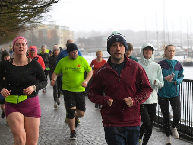 Runners make their way along Foyle Embankment during the weekly Derry City Parkrun on Saturday morning last. Photo: George Sweeney