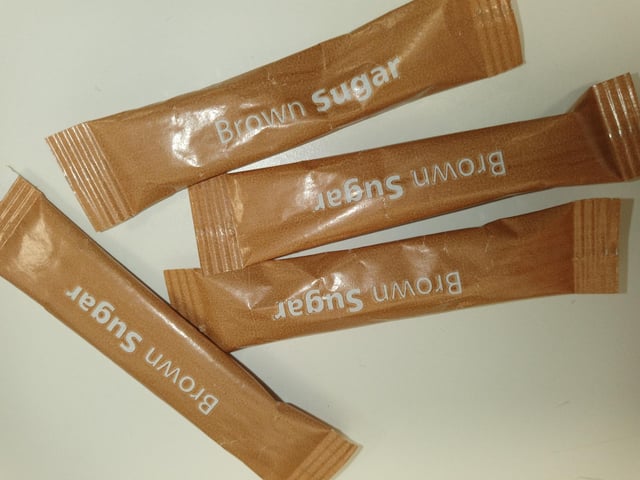 Sugar, white or brown.